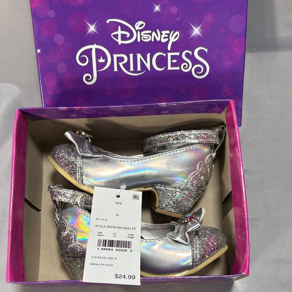 Disney Silver Holographic Mermaid Bow Girls Ballet